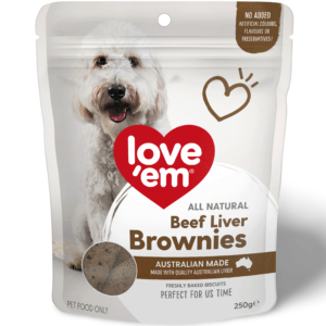 Love Em Beef Liver Brownies Dog Treats - 250g