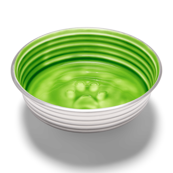 Loving Pets Le Bowl Chartreuse Stainless Steel Dog Bowl Green