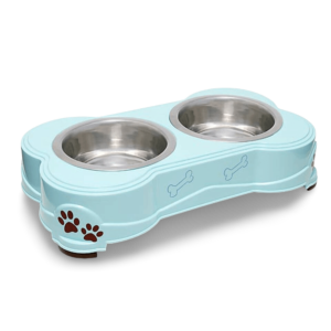 Loving Pets Dolce Double Diner Murano Dog Bowl Blue - 500mL