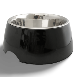 Loving Pets Retro Non Slip Dog Bowl Midnight Black - Large