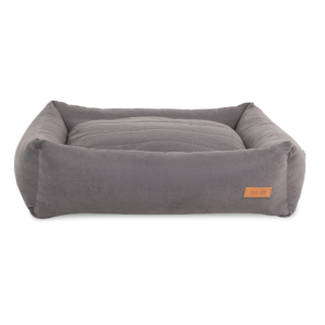 Lulu And Boo Dog Bolster Bed Quilted Siena Removable Parts Grey - Large