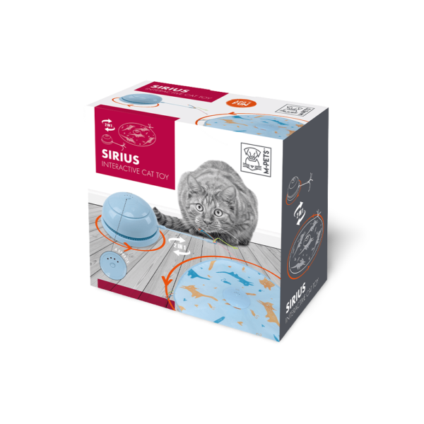M Pets Sirius Interactive Cat Toy Blue – each