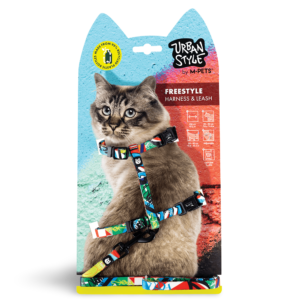 M Pets Urban Style Freestyle Cat Harness & Lead Set - One Size