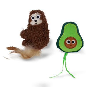 Mad Cat Sloth O Cado Plush 2 Pack Cat Toy - One Size