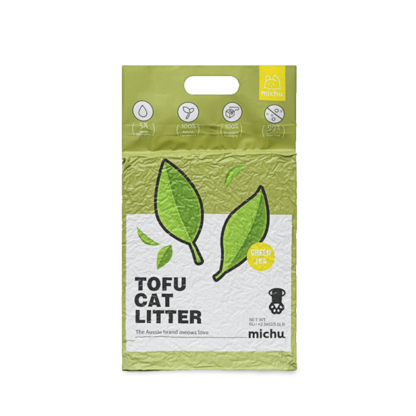 Michu Natural Clumping Tofu Cat Litter Green Tea