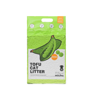 Michu Natural Clumping Tofu Cat Litter Original - 3 x 2.5kg