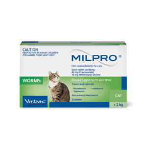 Milpro Broad Spectrum Allwormer Tablets For Cats - 2 Pack