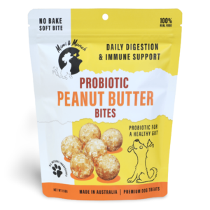 Mimi And Munch Probiotic Peanut Butter Bites Dog Treats - 150g