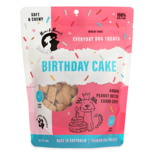 Mimi And Munch Wheat Free Natural Birthday Cake Dog Treats – 180g