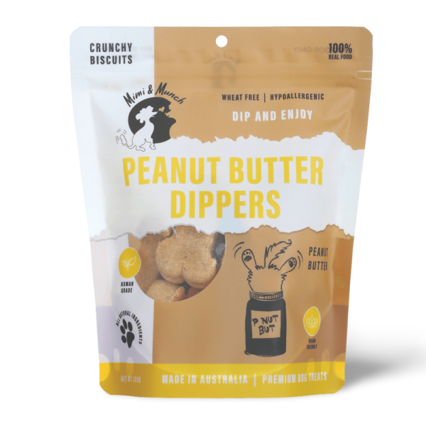 Mimi And Munch Wheat Free Natural Peanut Butter Dippers Dog Treats – 180g