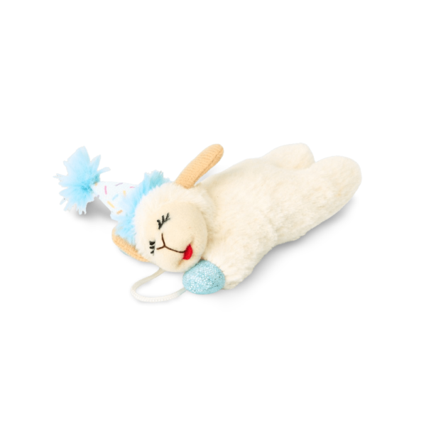 Multipet Birthday Lambchop Blue Plush Cat Toy – One Size