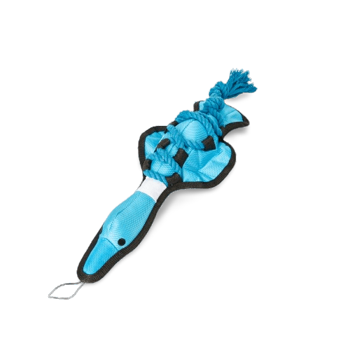 Multipet Cross Ropes Duck Blue Dog Toy – One Size