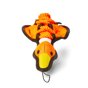 Multipet Cross Ropes Duck Orange Dog Toy - One Size