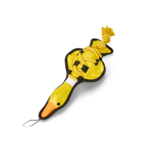 Multipet Cross Ropes Duck Yellow Dog Toy - 10.2cm