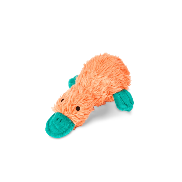Multipet Duck Orange Plush Dog Toy – One Size