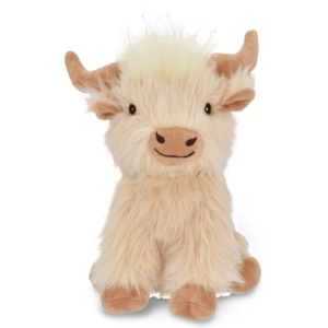 Multipet Highland Cow White Plush Dog Toy - One Size