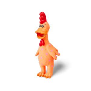 Multipet Latex Chicken Orange Dog Toy - One Size