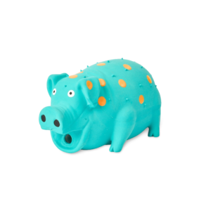 Multipet Latex Pig Blue Dog Toy - One Size