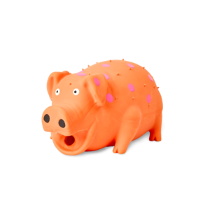 Multipet Latex Pig Orange Dog Toy - One Size