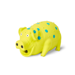 Multipet Latex Pig Yellow Dog Toy - One Size