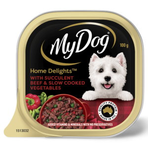 My Dog Home Delights Succulent Beef Slow Cooked Vegetables Adult Wet Dog Food Cans - 12 x 100g