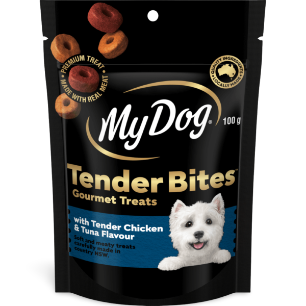 My Dog Tender Bites Chicken and Tuna Dog Treats – 100g