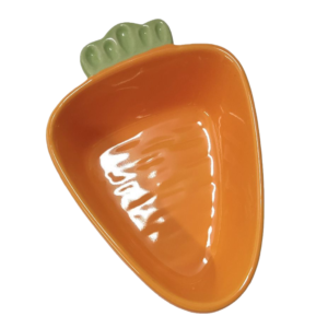 Nature Island Carrot Shaped Ceramic Bowl For Small Animals - each