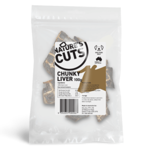 Natures Cuts Chunky Liver Dog Treats - 100g