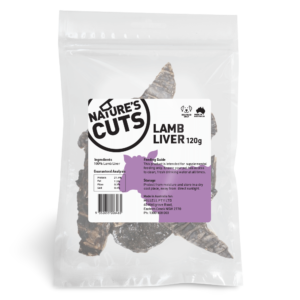 Natures Cuts Lamb Liver Dog Treats - 120g