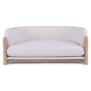 Nujiao Oak Wood Sofa Pet Bed White For Dogs And Cats - One Size