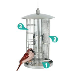 Pawise Triple Bird Feeder - each