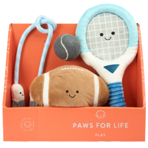 Paws For Life 4 Piece Gift Set Rugby Tennis Sport Dog Toys - One Size