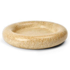 Paws For Life Bubble Ceramic Pet Plate in Natural Beige - One Size