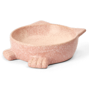 Paws For Life Cat Shaped Ceramic Pet Bowl Pink - 290mL