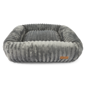 Paws For Life Calming Wide Wale Rectangle Dog Sofa Bed Grey - Small