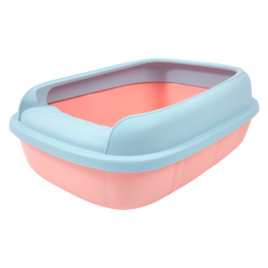 The Catsentials Extra Large Cat Litter Box Patterened Pink - One Size