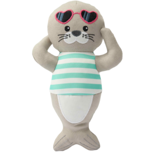 Paws For Life Floating Summer Seal Dog Squeaker Toy - One Size