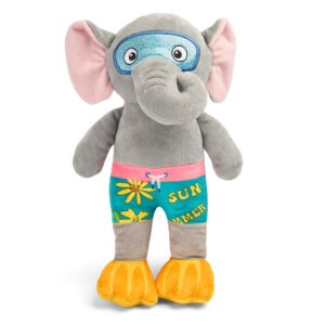 Paws For Life Floating Scuba Diving Elephant Dog Squeaker Toy - One Size