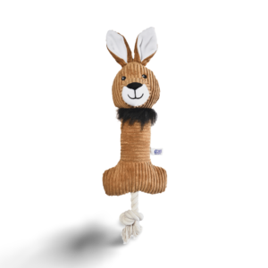Paws For Life Kangaroo With Rope And Squeaker Plush Dog Toy - One Size