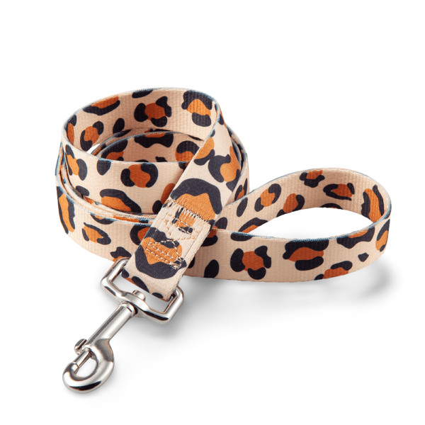Paws For Life Classic Dog Lead in Leopard
