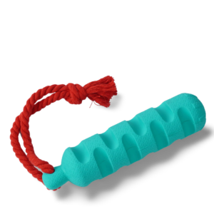 Paws For Life Natural Rubber Roller Stick With Rope Toy - One Size