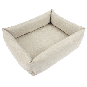 Paws For Life Rectangular Bolster Pet Bed Faux Linen Oatmeal - X Large
