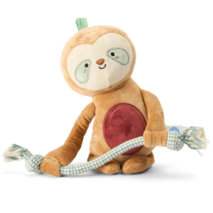 Paws For Life Recycle Life Sloth And Rope Dog Squeaker Toy - One Size