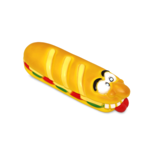 Paws For Life Rubber Squeaking Salami Sandwich - One Size