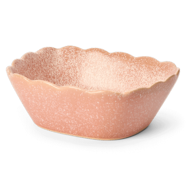 Paws For Life Scallop Ceramic Pet Bowl in Pink – 400mL