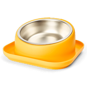 Paws For Life Stainless Steel Pet Bowl Yellow - 350mL