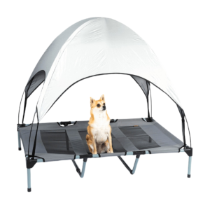 Pawz Canopy Trampoline Dog Bed Grey - Medium