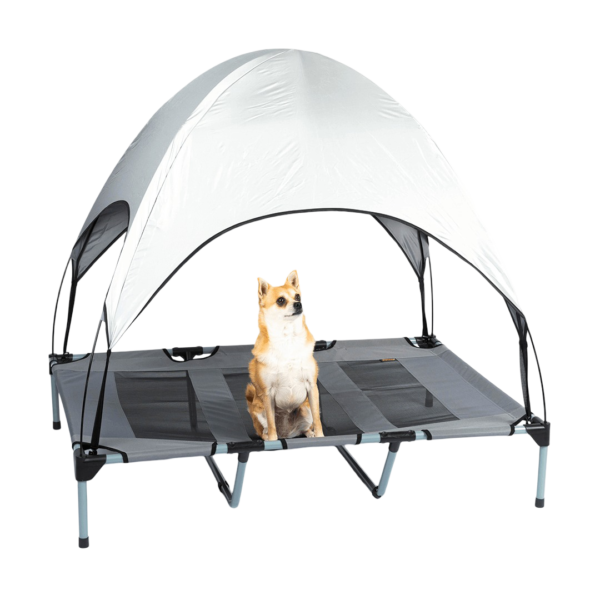 Pawz Canopy Trampoline Dog Bed Grey