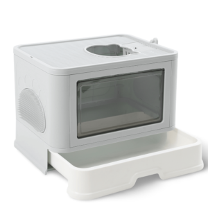 Pawz Foldable Cat Litter Box Grey - One Size