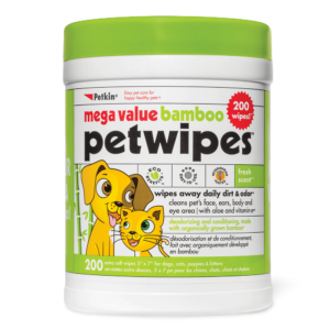 Petkin Mega Value Bamboo Eco Pet Wipes - 200 Pack